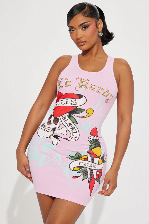 Ed Hardy Retro Flash Tank Dress
