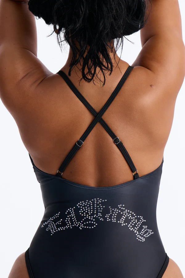 Ed Hardy Roses & Panther 1 Piece Swimsuit