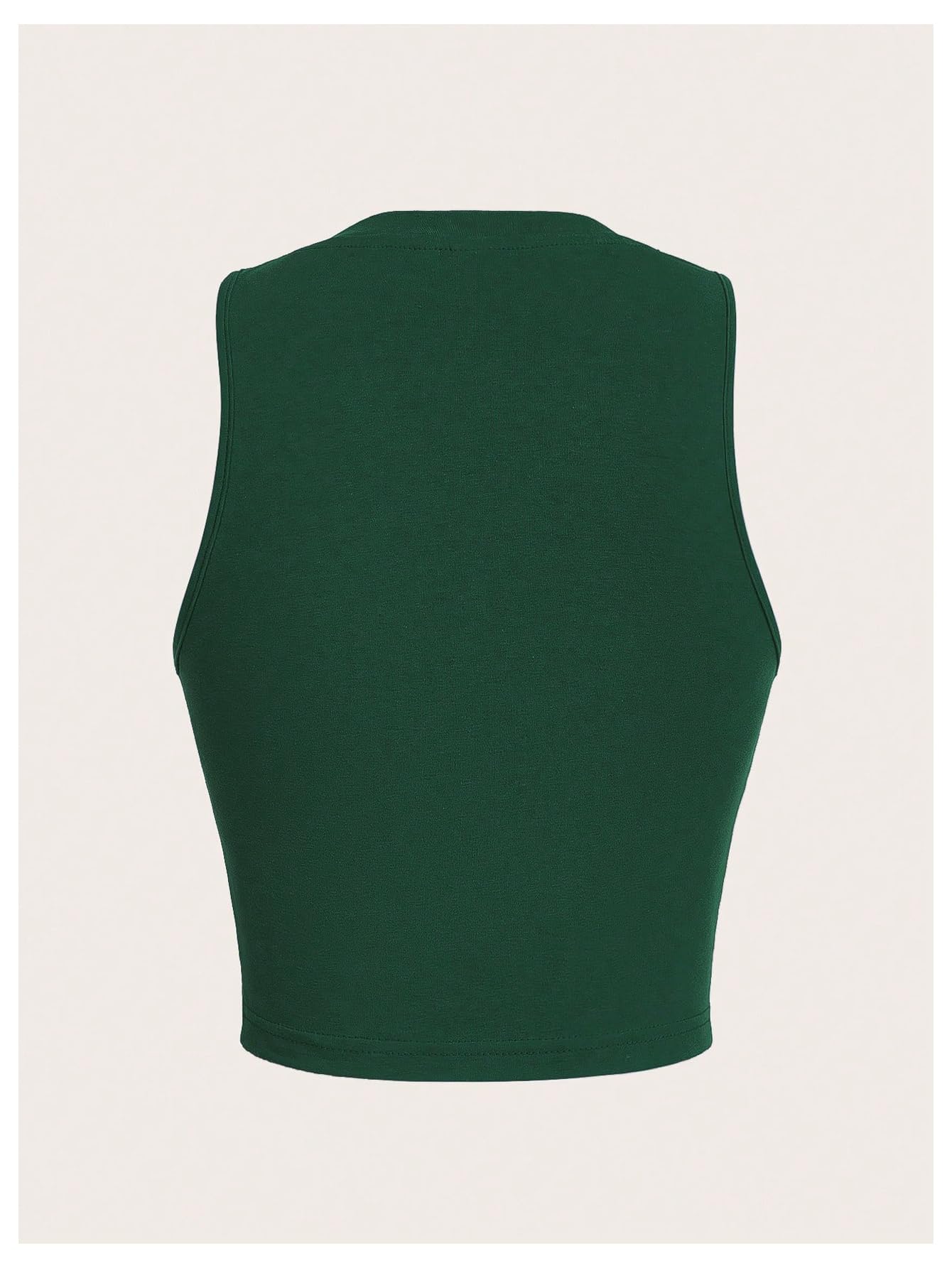V Neck Sleeveless Crop Tops