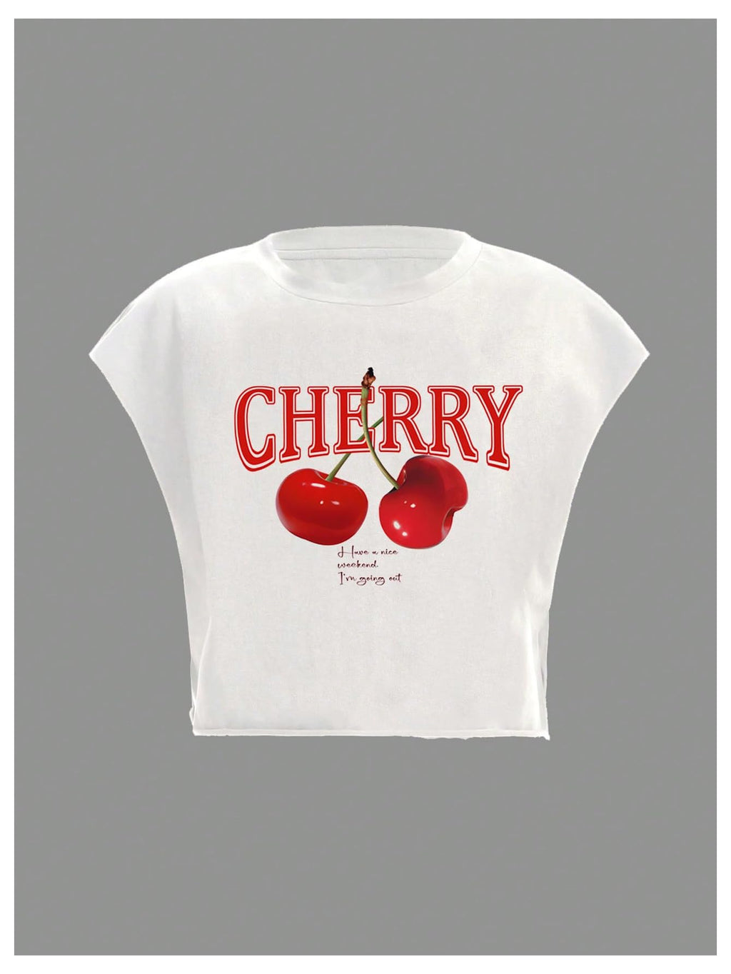 Letter Car Graphic Crop Tops