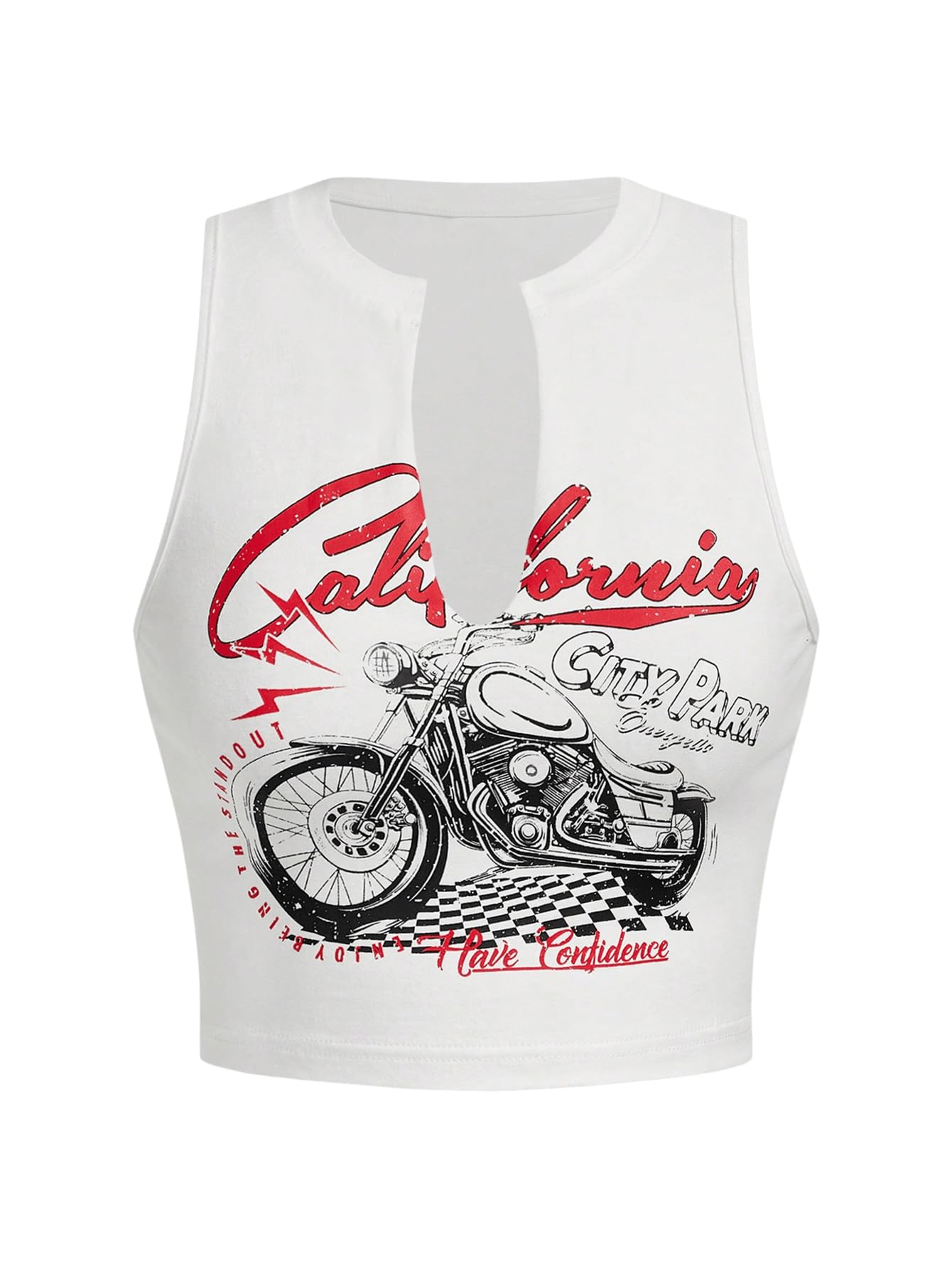 V Neck Sleeveless Crop Tops