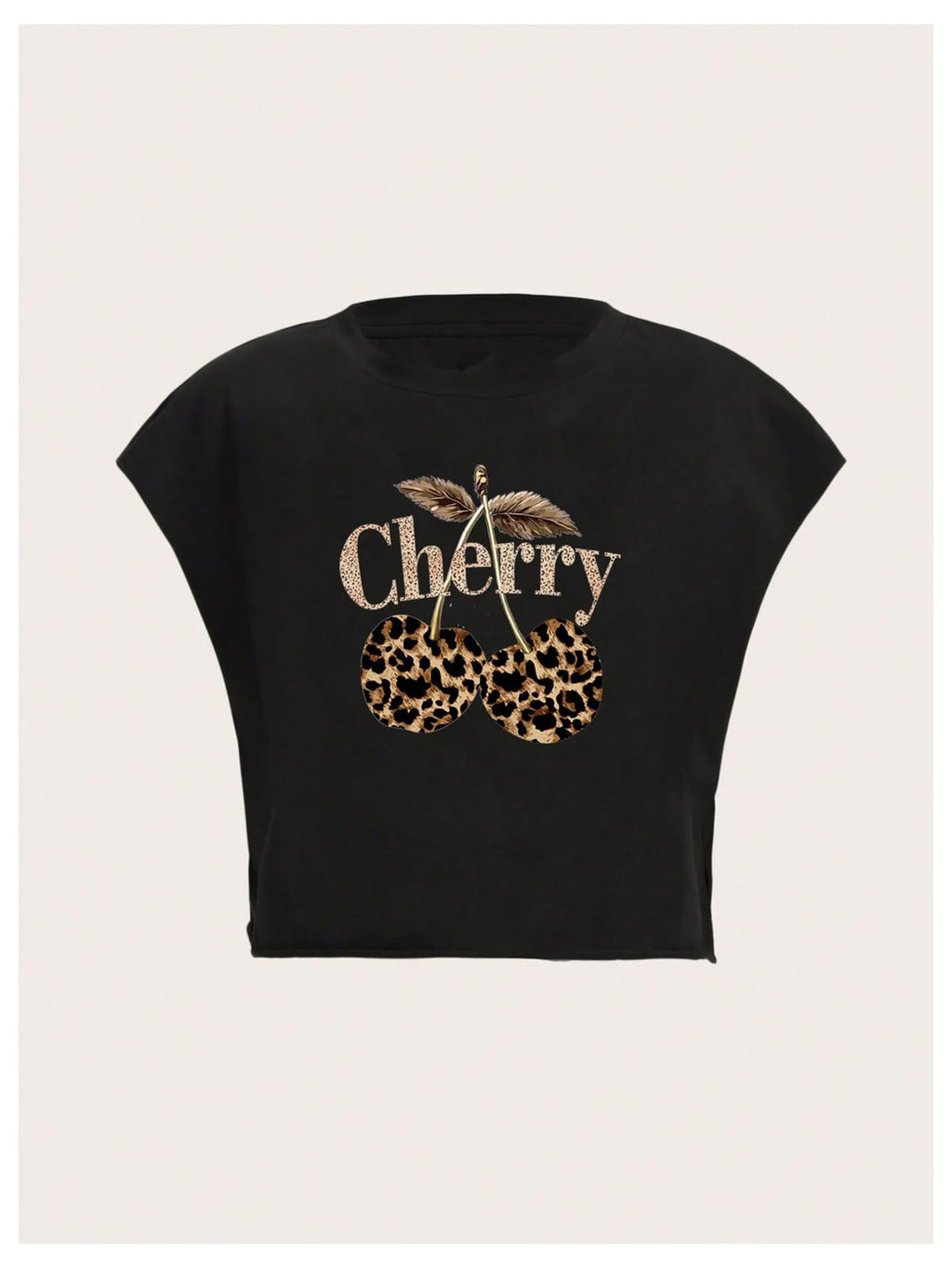 Letter Car Graphic Crop Tops