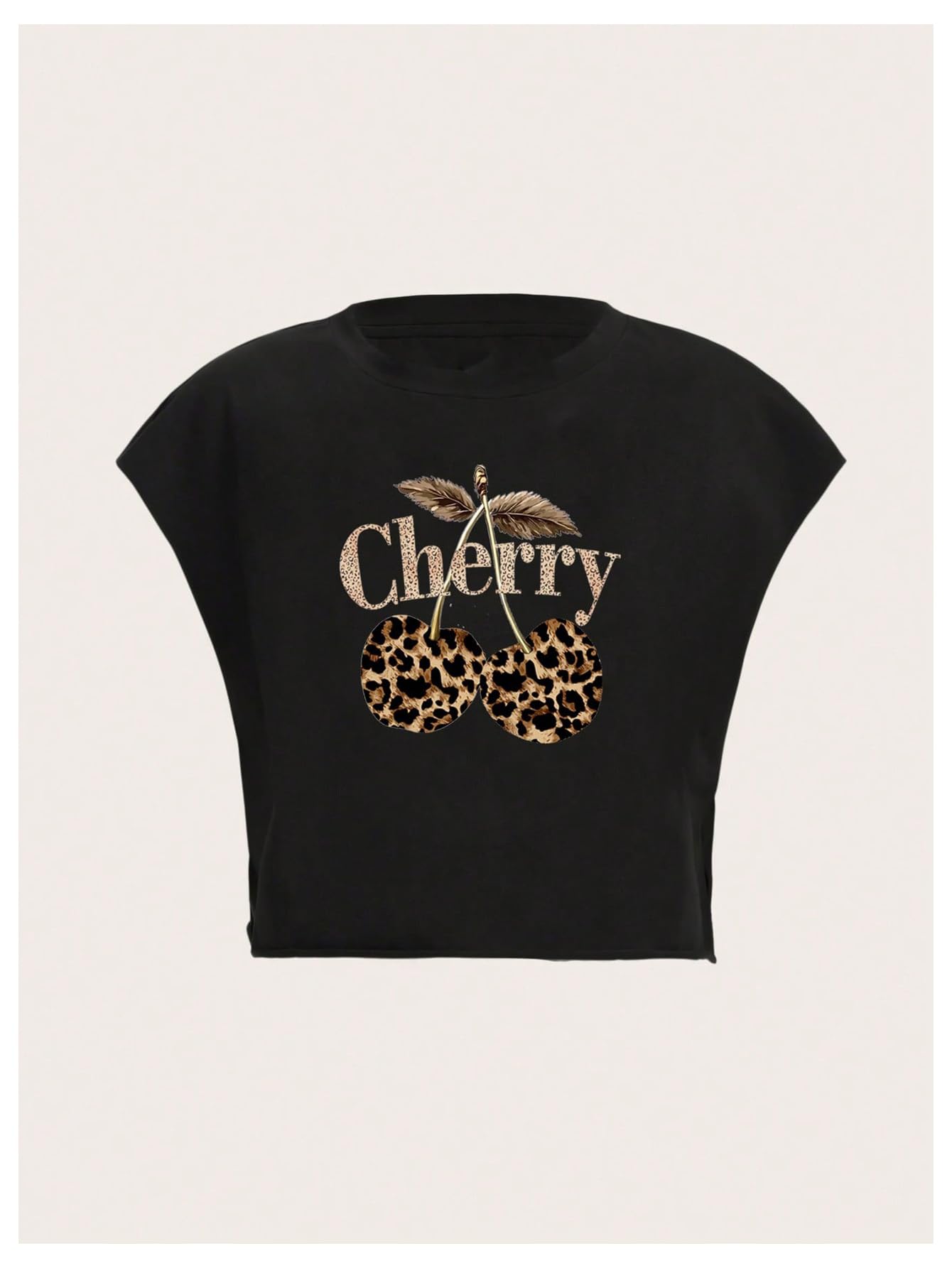 Letter Car Graphic Crop Tops