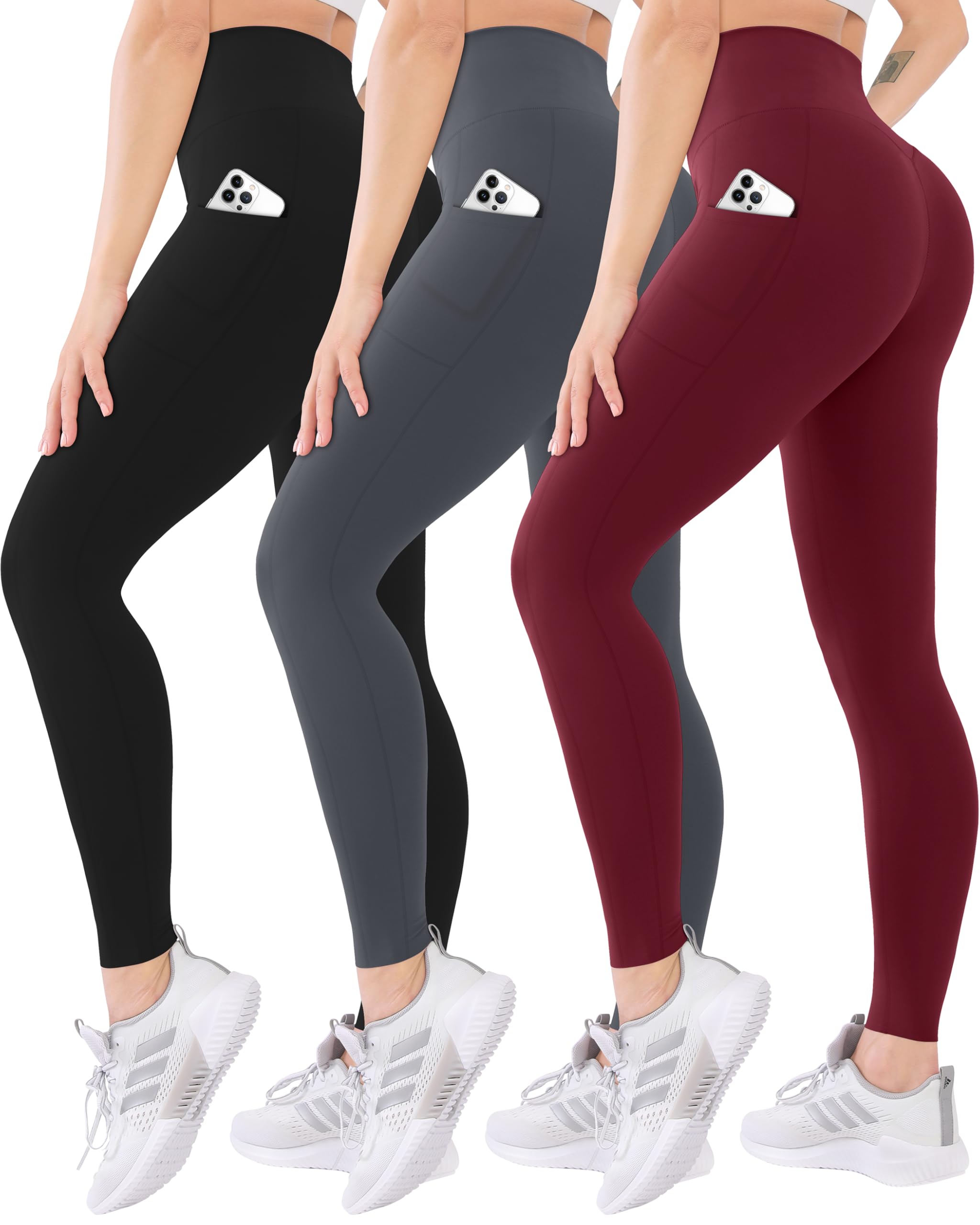 3 Pack High Waisted Leggings