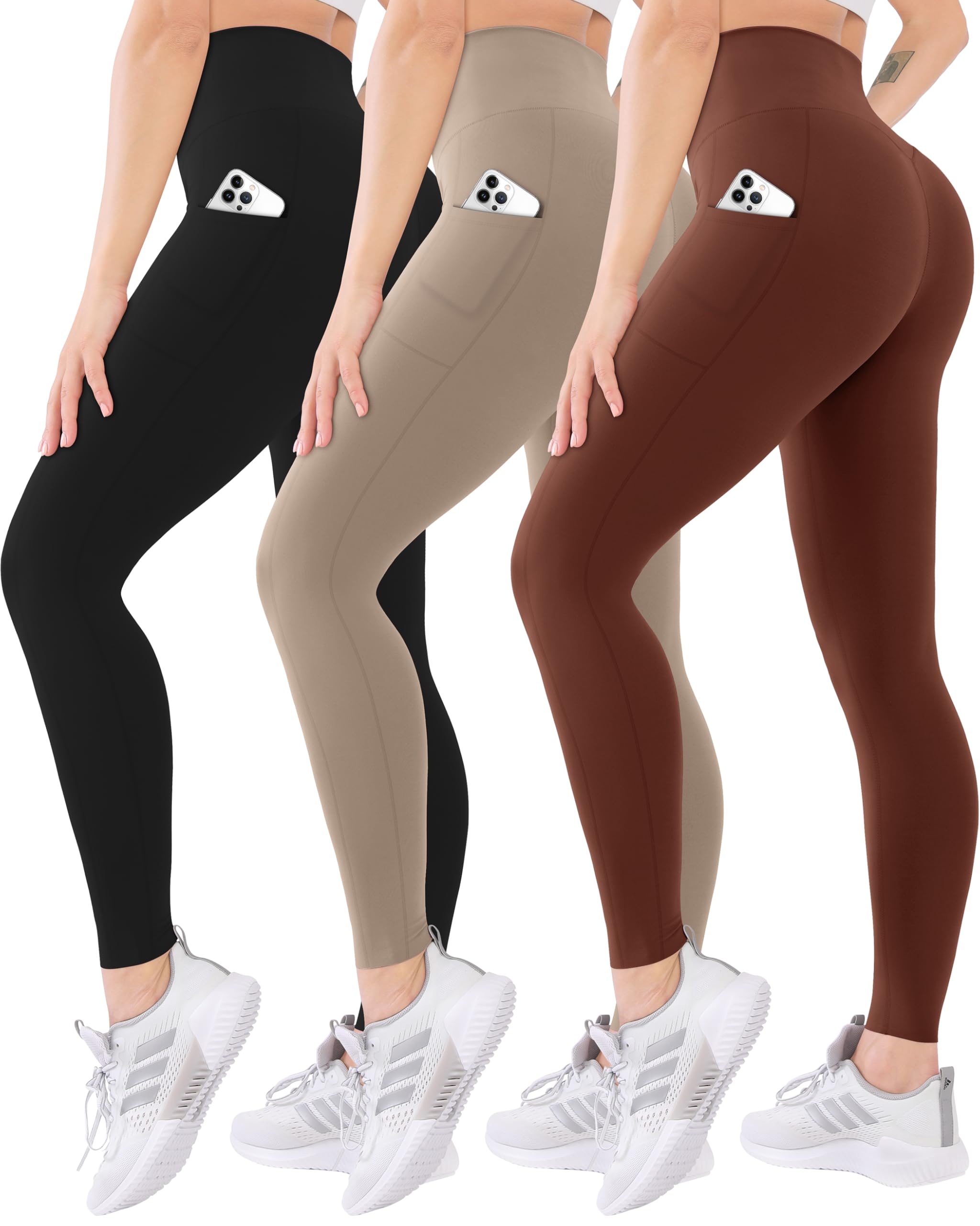 3 Pack High Waisted Leggings