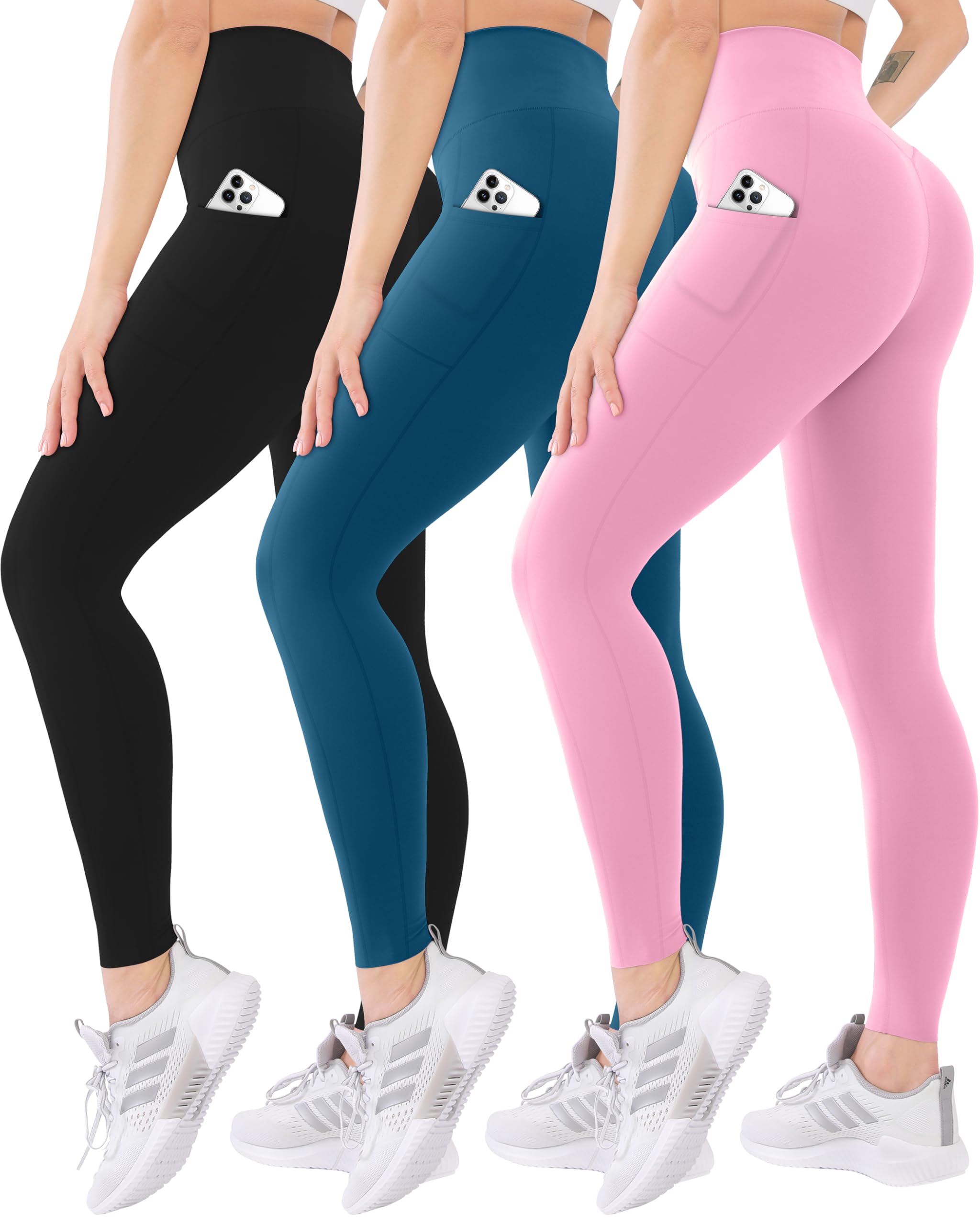 3 Pack High Waisted Leggings