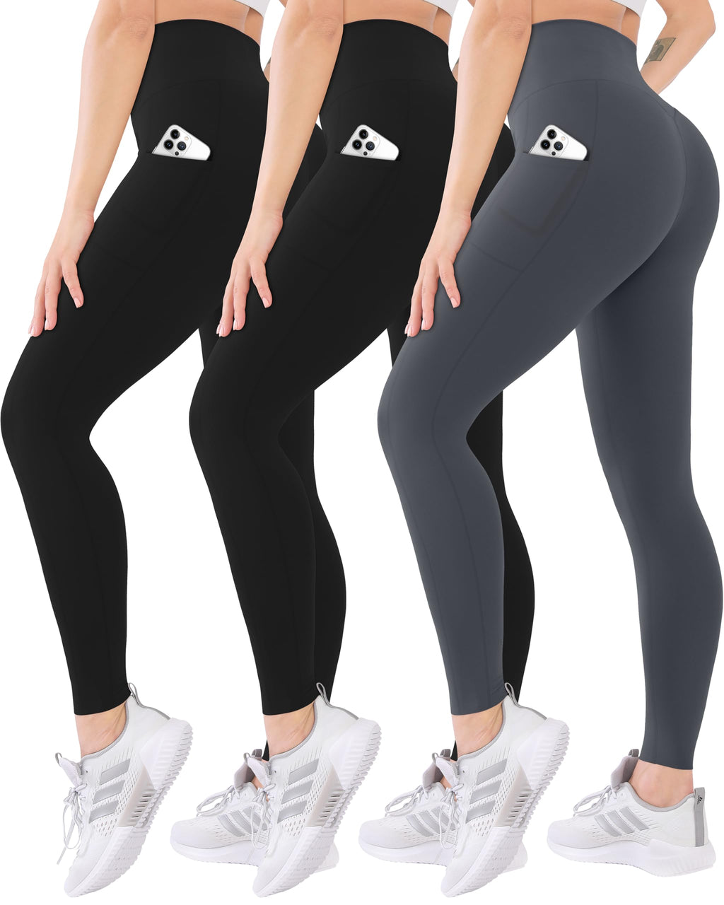 3 Pack High Waisted Leggings