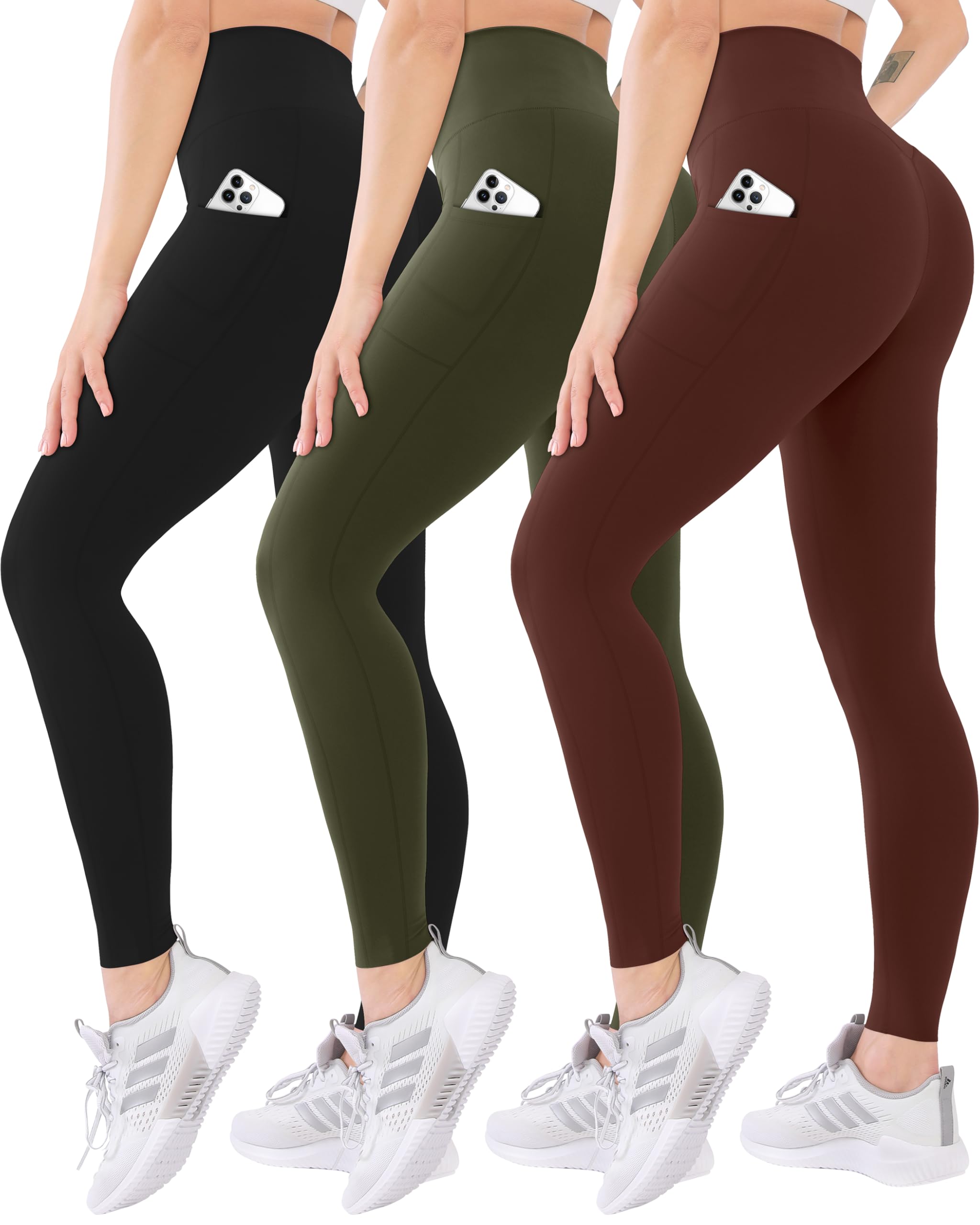 3 Pack High Waisted Leggings