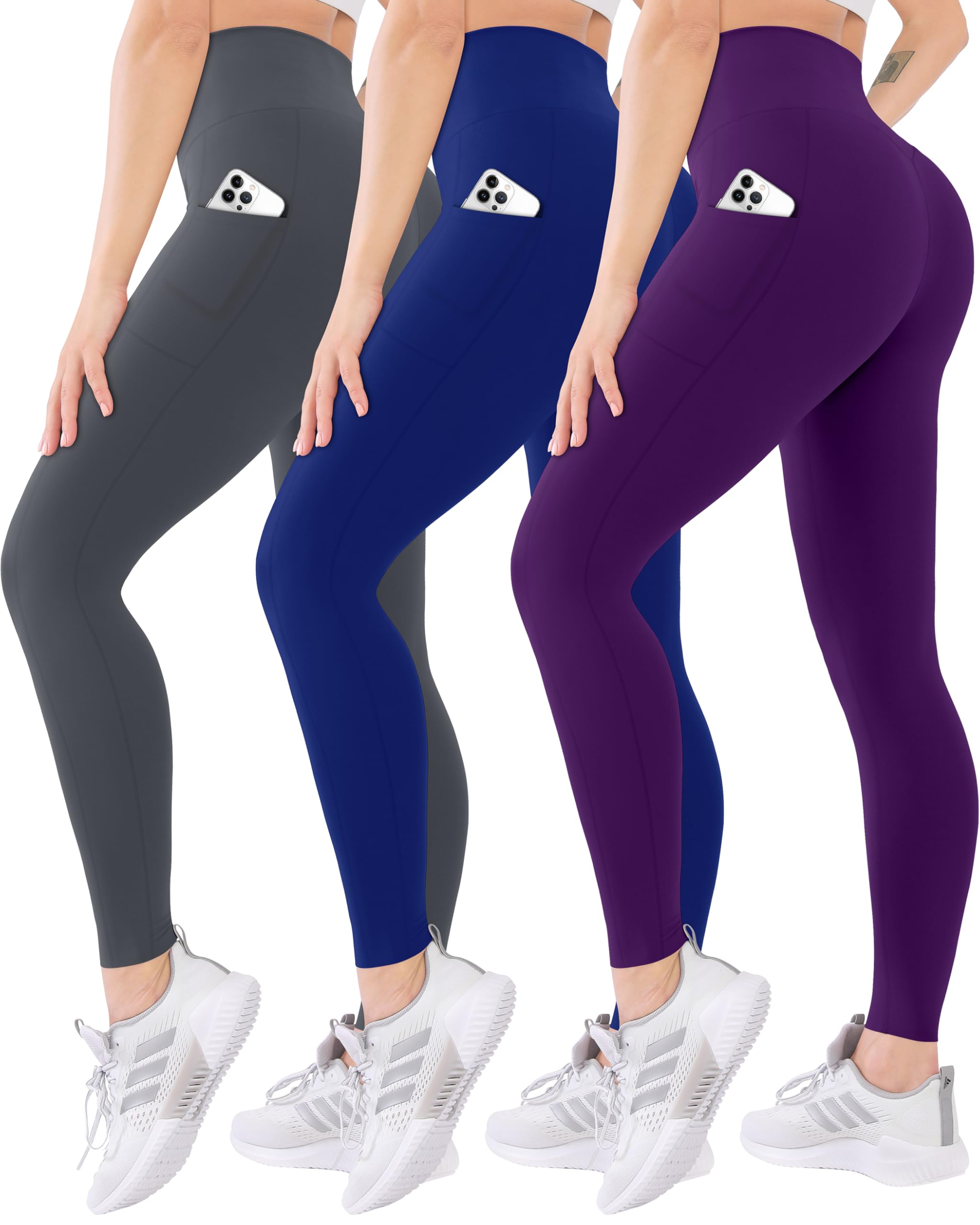 3 Pack High Waisted Leggings