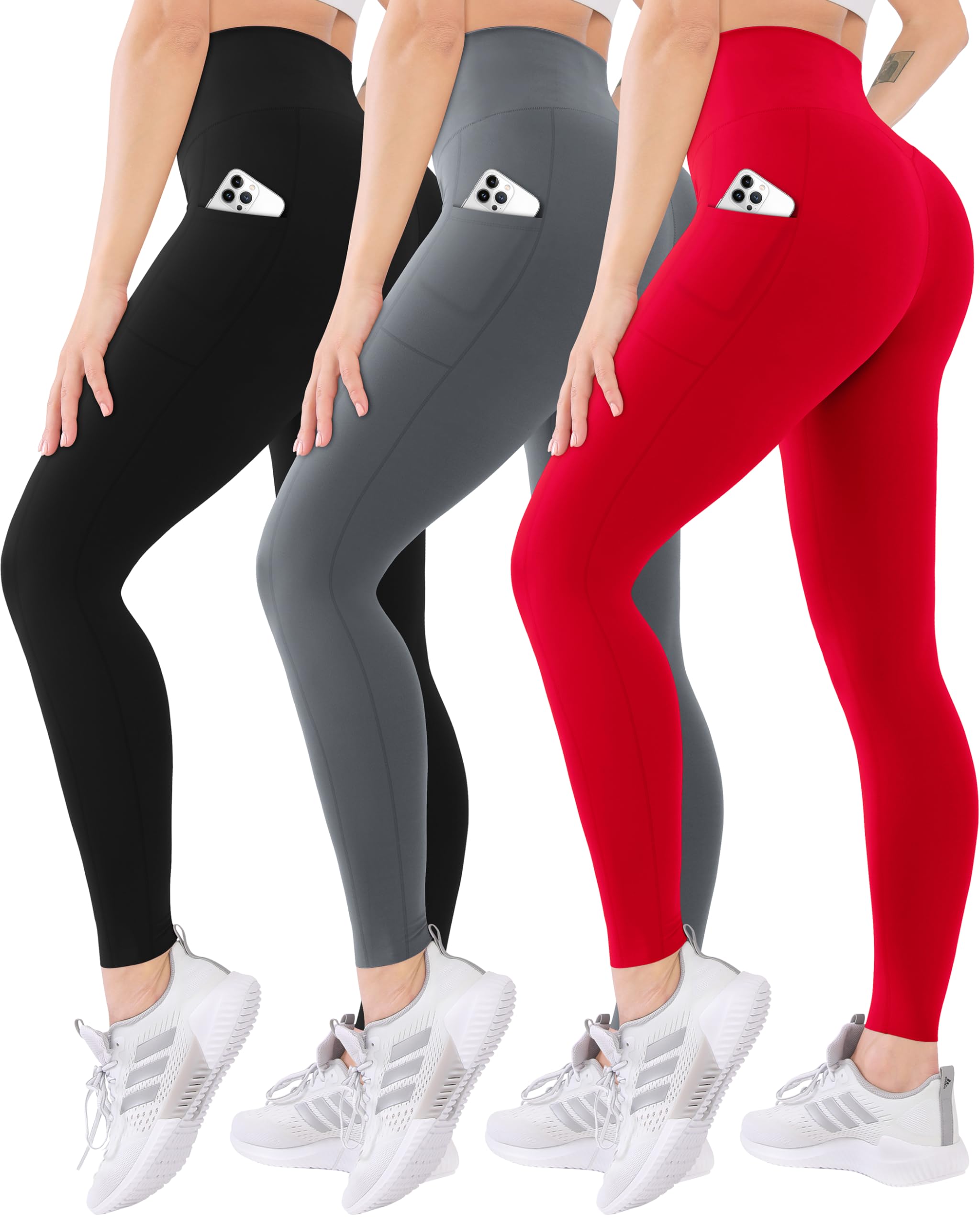 3 Pack High Waisted Leggings