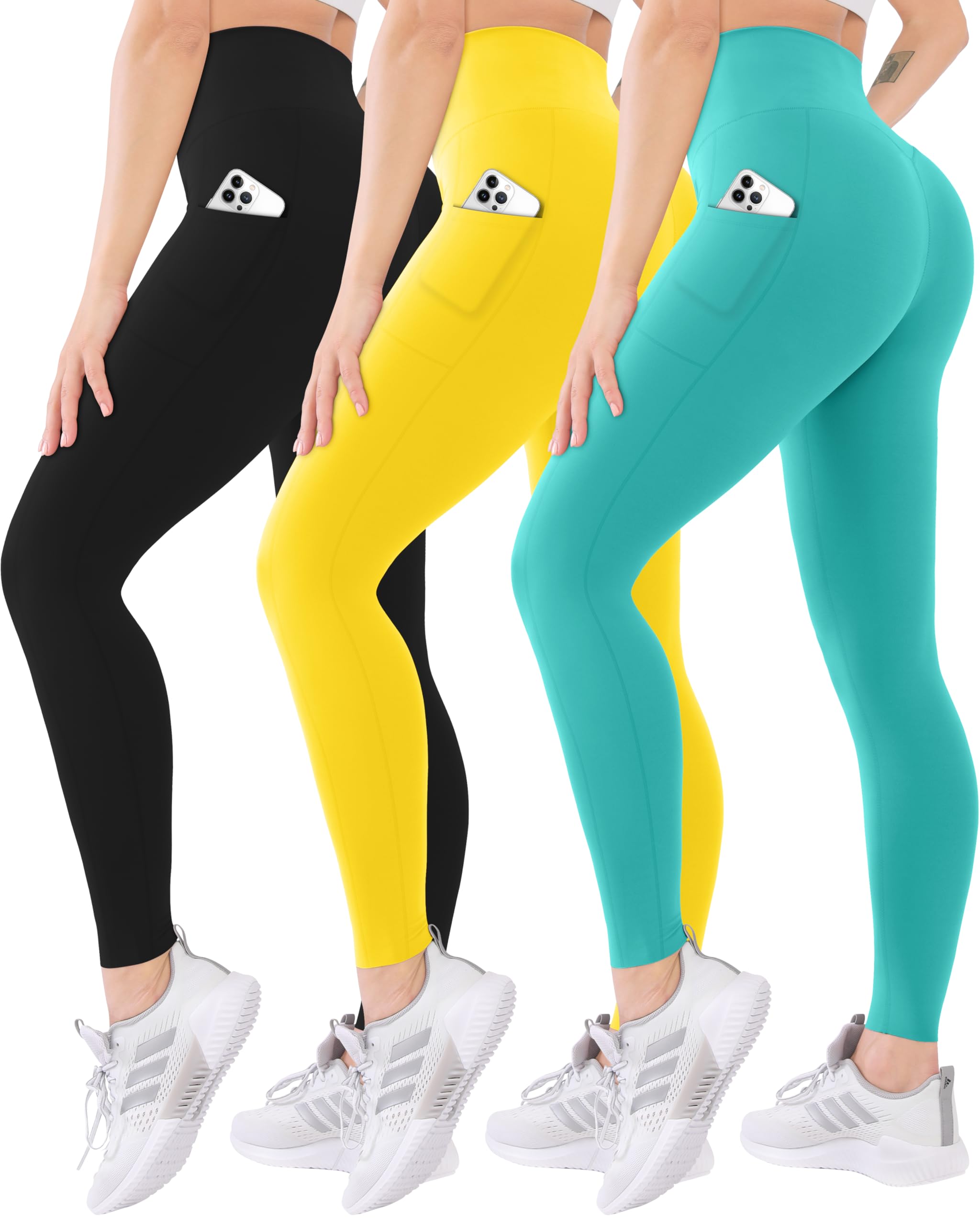 3 Pack High Waisted Leggings
