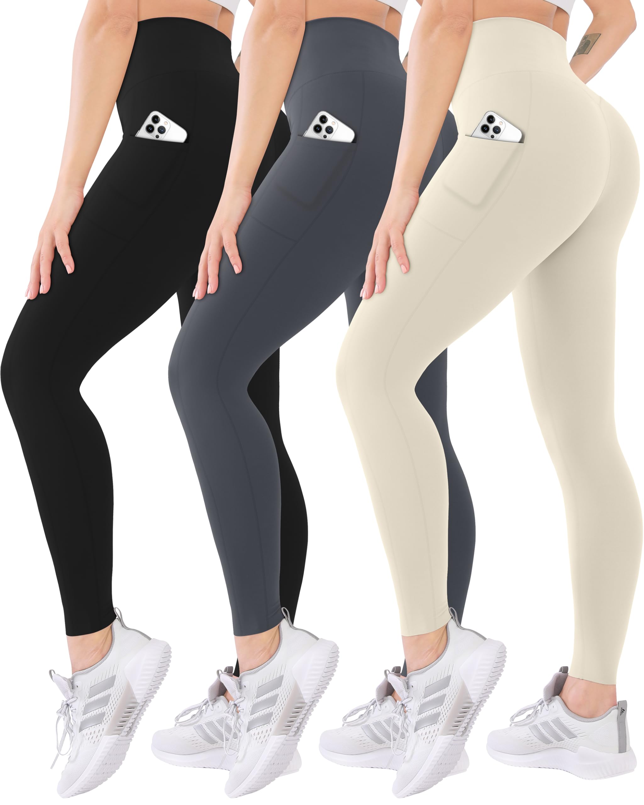 3 Pack High Waisted Leggings