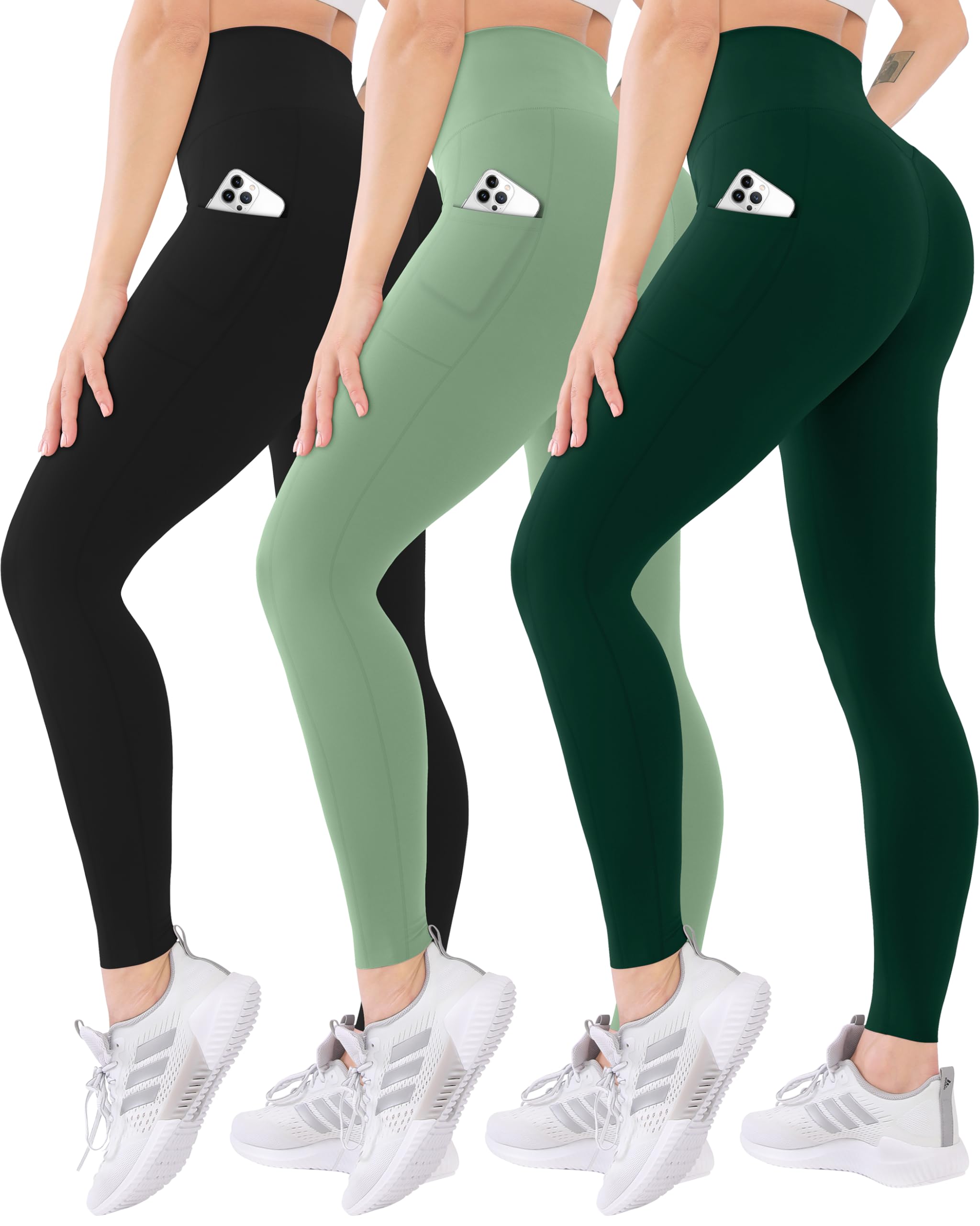 3 Pack High Waisted Leggings