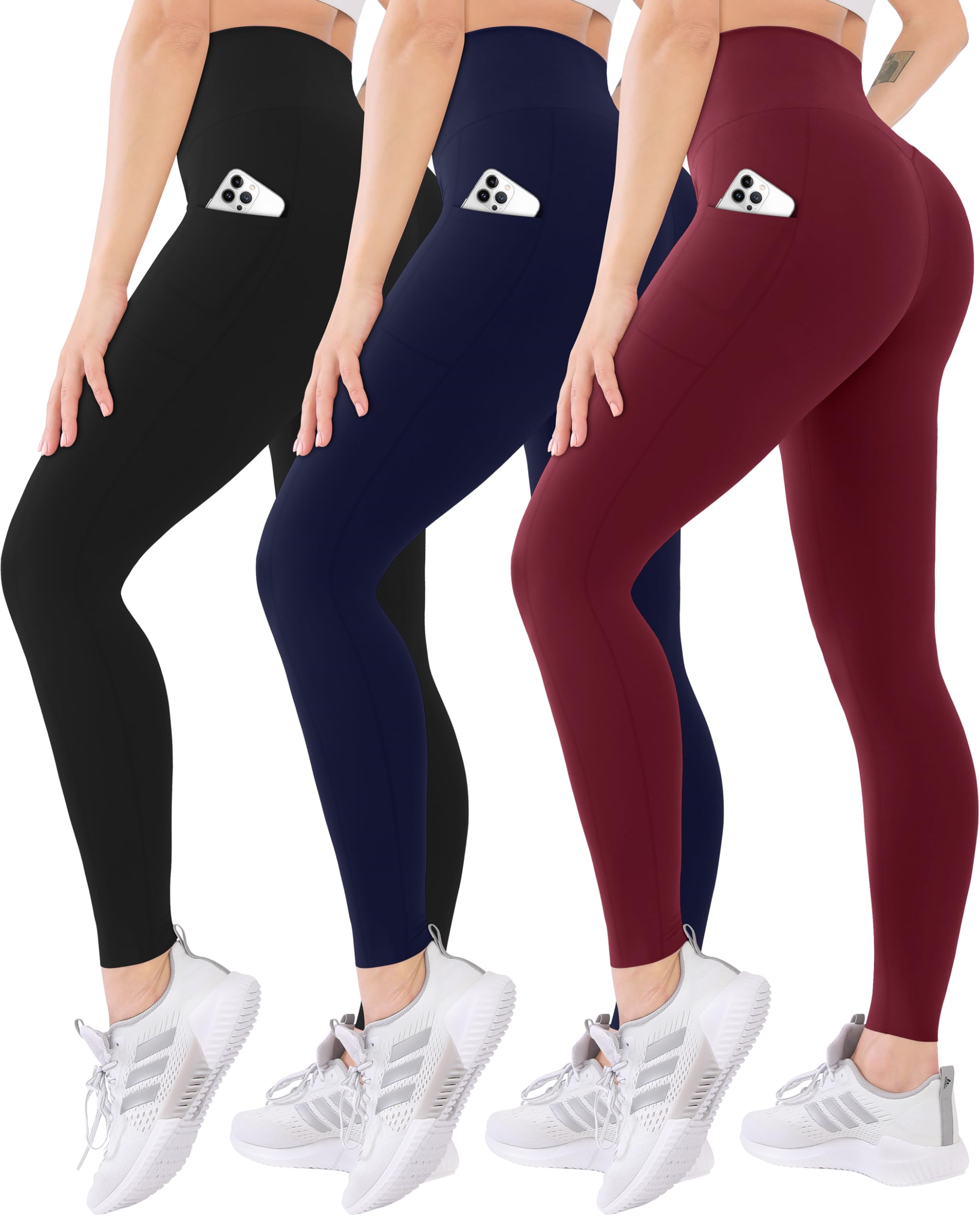 3 Pack High Waisted Leggings