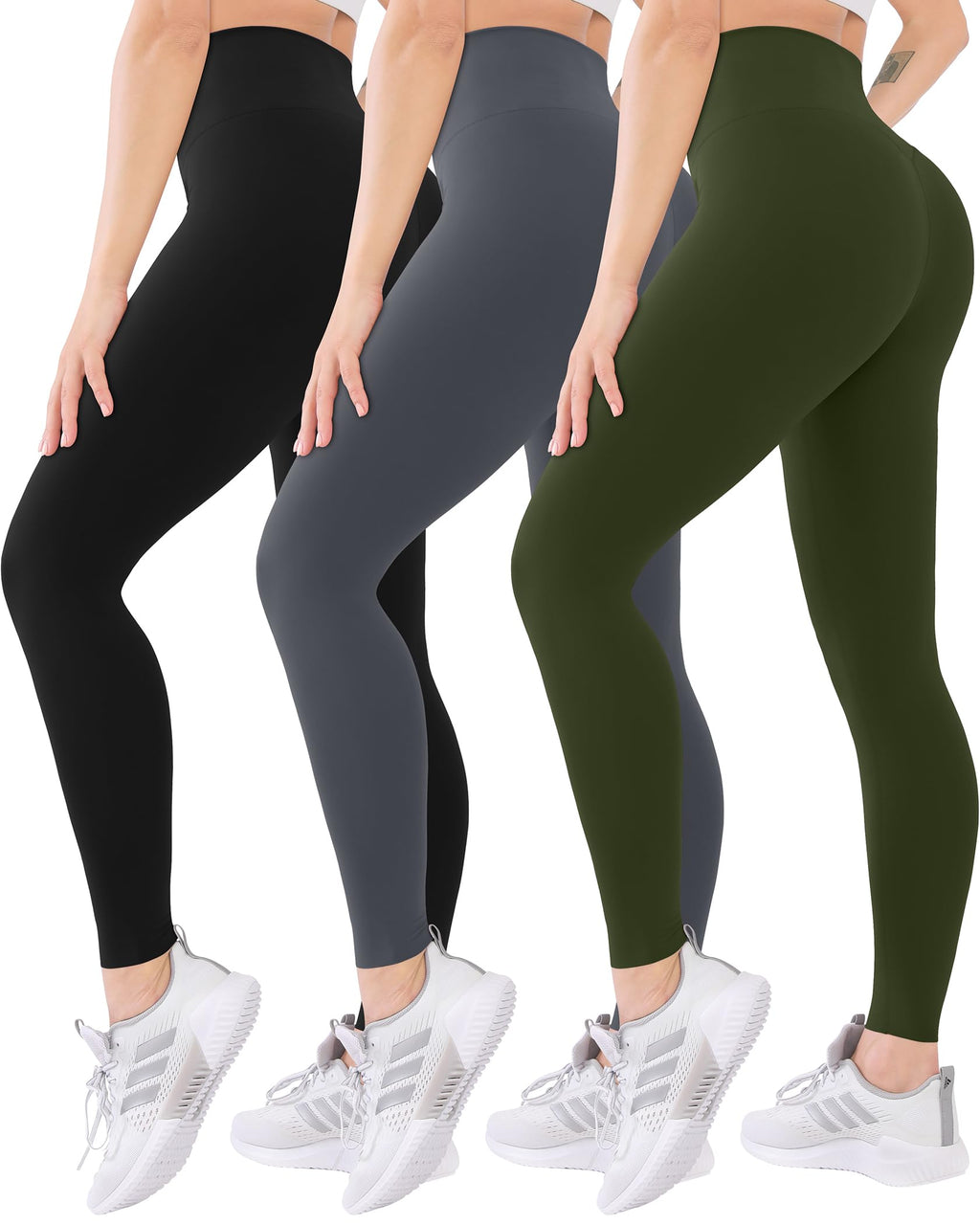 3 Pack High Waisted Leggings