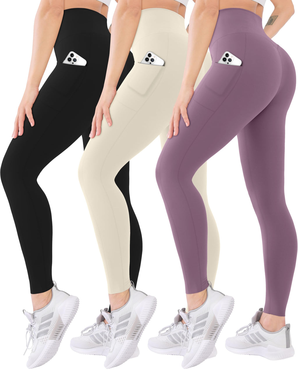 3 Pack High Waisted Leggings