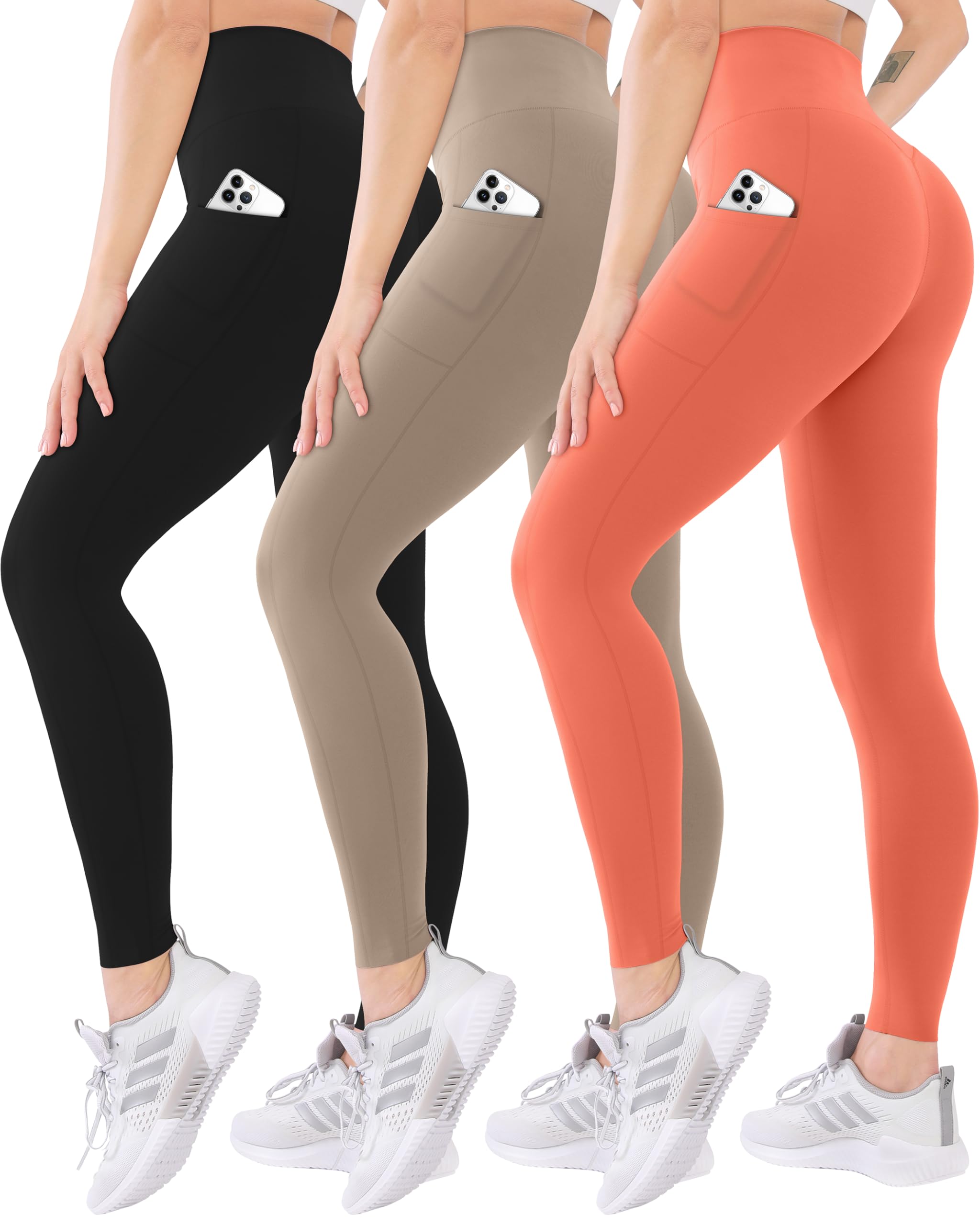 3 Pack High Waisted Leggings